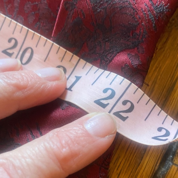 Kay Unger Red Floral Brocade vintage Blazer with Black Fur Collar - Picture 11 of 11